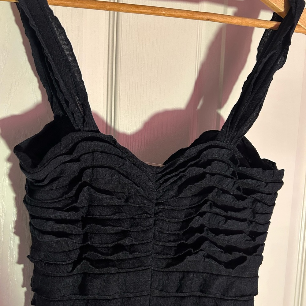 Max Studio Black Ruched Bodycon Mini Dress - Picture 4 of 5
